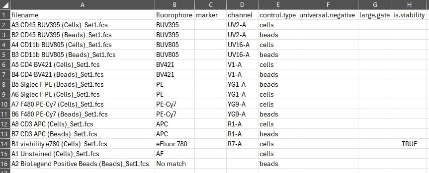 Initial Control File